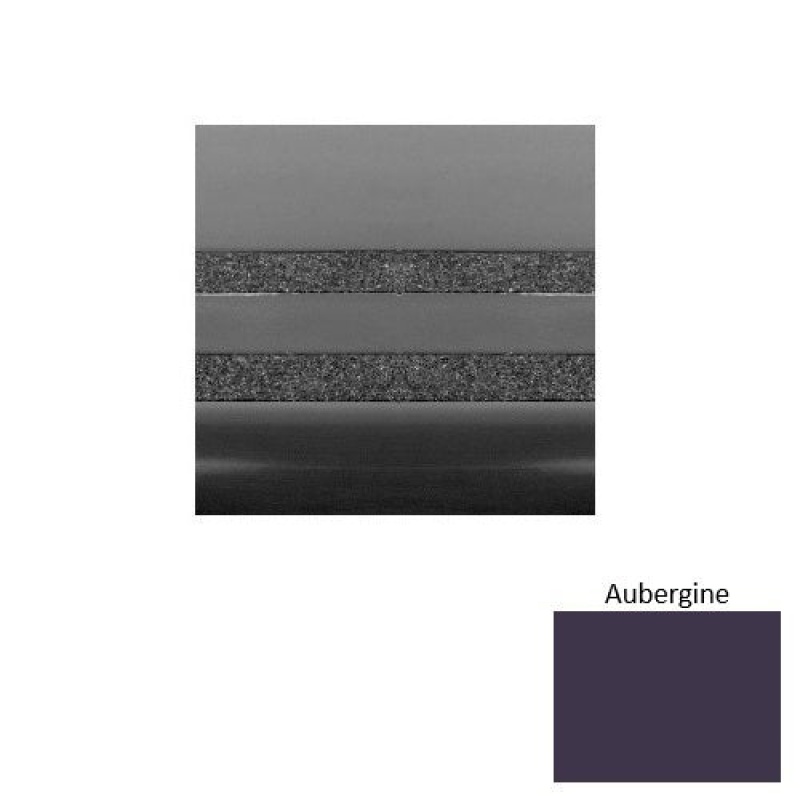 Solid 40 Aubergine Heavy Duty Rubber (Sq) With Galley Red Abrasive Strip Stair Tread With Dupont Kevlar - Smooth