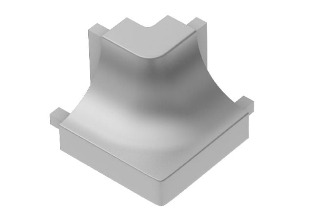 Dilex Ahk 90 Degree Outside Corner Metal Tile Edging Trim - Satin Anodized Aluminum - 1/2" X 1"