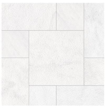 Natural Stone Crystal White Marble Pattern - Sandblasted - Various Sizes