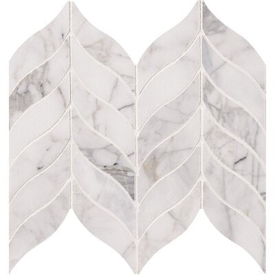 Calacatta Cressa Marble Mosaic - Leaf - Honed