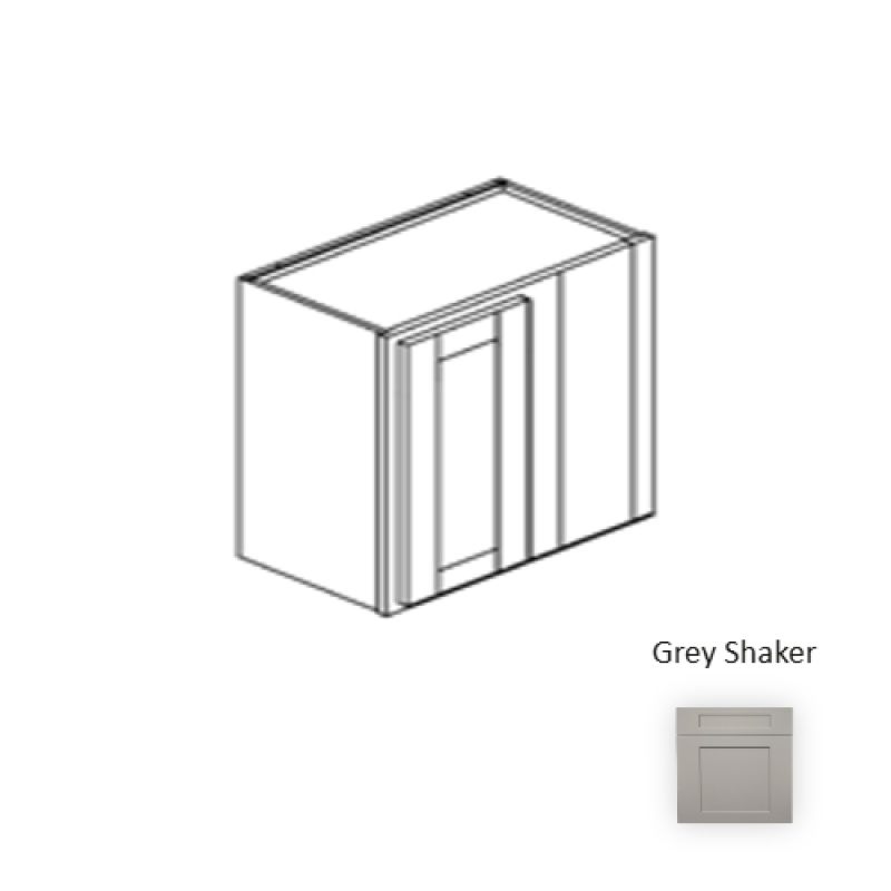 Framed Shaker Grey Wall Cabinet 30" x 36" x 12"