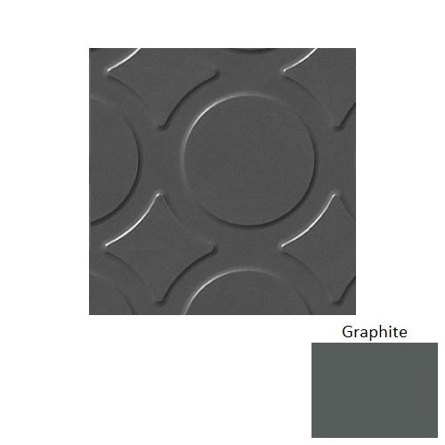 Flextones Graphite Rct Radial Iii Rubber Distinct Designs Tile - Textured - 18" X 18"