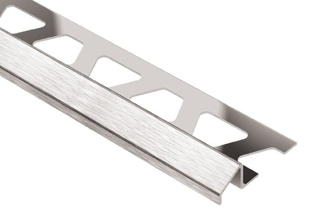 Reno U Reducer Metal Tile Edging Trim - Brushed Stainless Steel