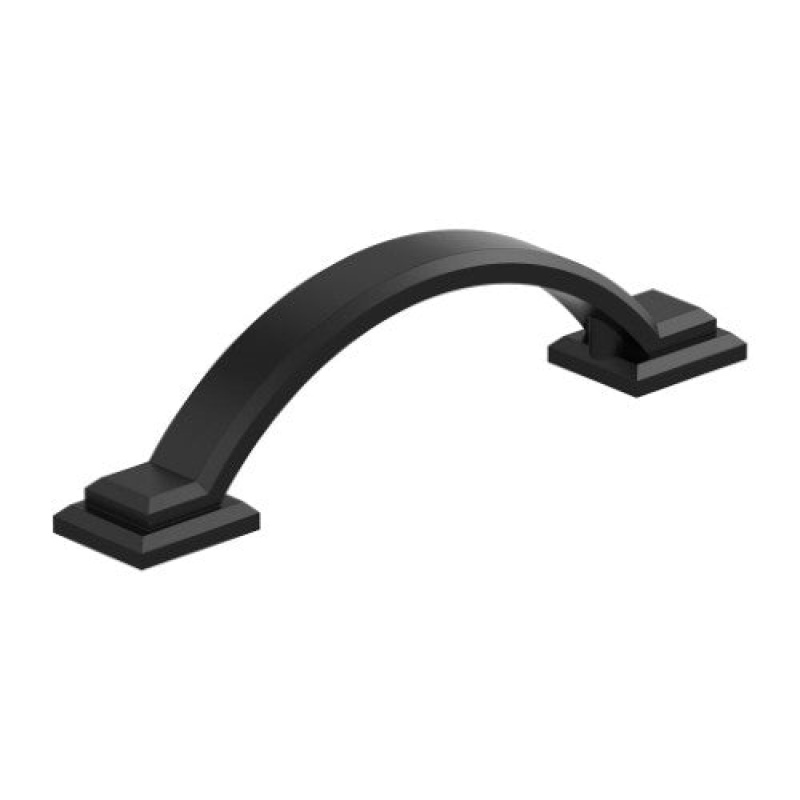 Sheffield Zinc Arch Cabinet Pull - Matte Black