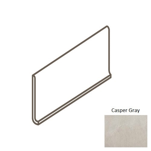 Ironcraft Casper Gray Porcelain Floor & Wall Trim - 6" X 12" Cove Base - Unpolished, Per Pack: 5 Enter Quantity In Pcs