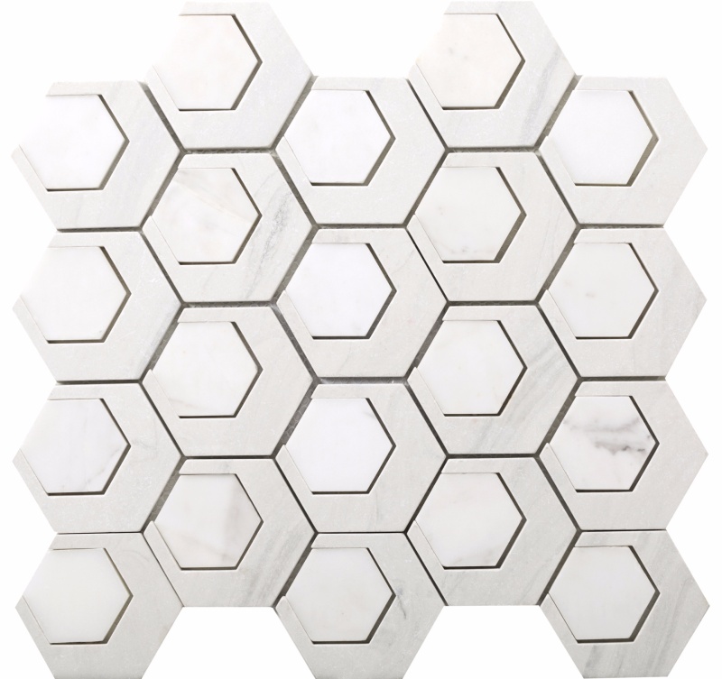 Catalyst Hydrogen Natural Stone Mosaic - Hexagon - Satin