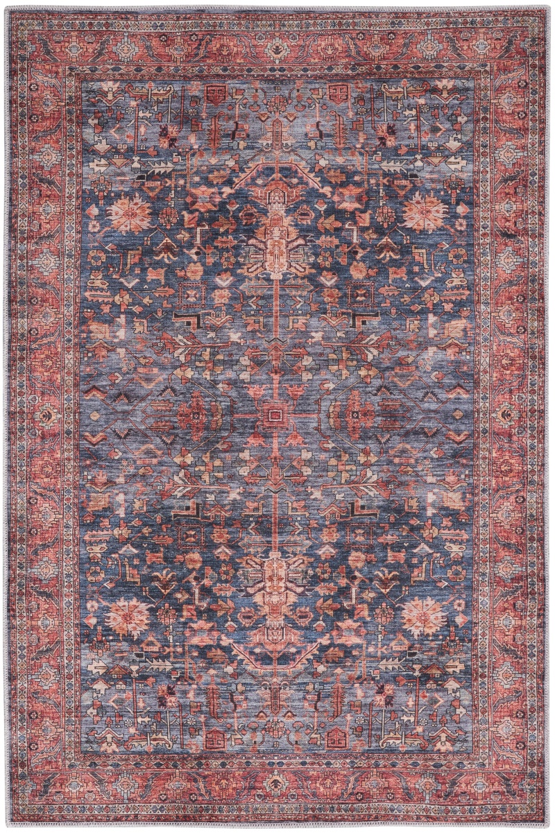 Grand Washables Navy Brick Area Rug
