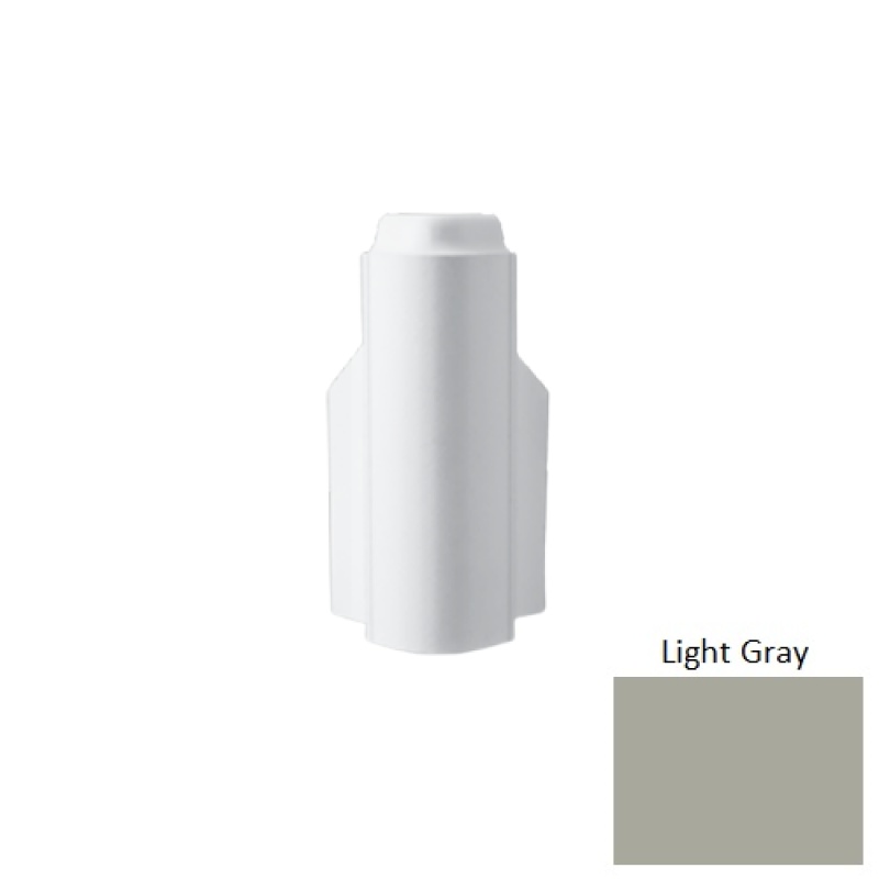 Light Gray Rubber Moulding / Trim Outside Corner Blocks