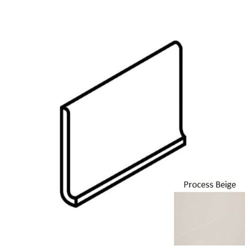 Method Process Beige Porcelain Floor & Wall Trim - 6" X 12" Cove Base - Unpolished
