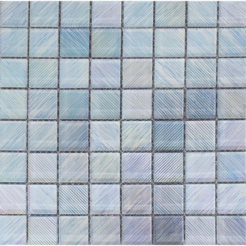 Aquatica Ultraviolet Sky Blue Glass Mosaic - 1.50" X 1.50" - Glossy