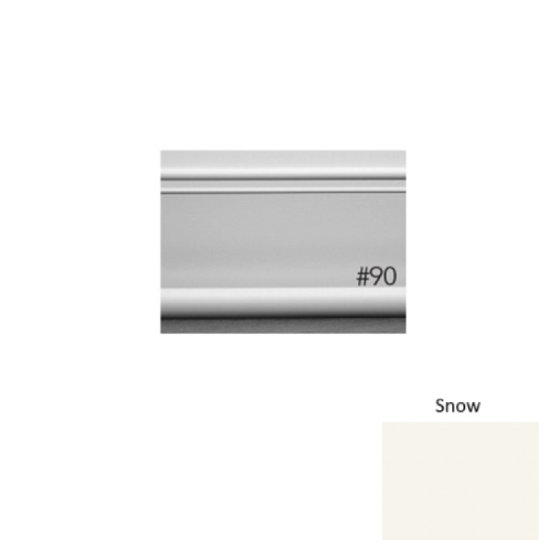 Pinnacle Plus #90 Intrigue Snow Rubber Coil Wall Base - 4" X 60 Ft