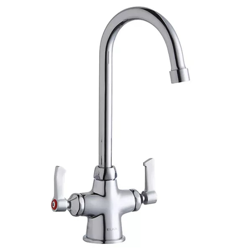 Chrome Deck Mount Kitchen Faucet