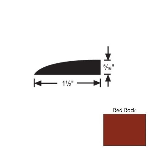 Flextones Red Rock Vinyl 177B Carpet Edge Reducer - 1 1/2" X 12 Ft - Thermoplastic