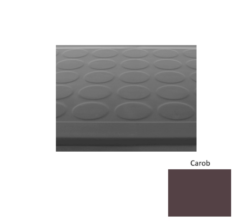 Solid 92 Carob Low Profile Raised Circular Rubber (Sq) Stair Tread - Textured