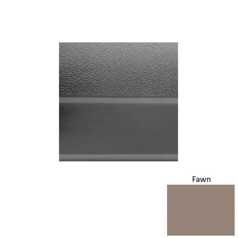 Solid 93 Fawn Rubber (Sq) With Galley Red Abrasive Strip Stair Tread With Dupont Kevlar - Textured