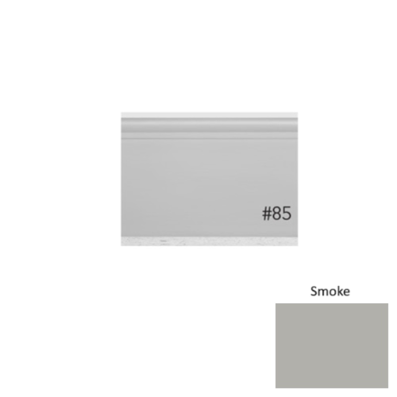 Pinnacle Plus #25 Classic Smoke Rubber Coil Wall Base - 4 9/16" X 60 Ft