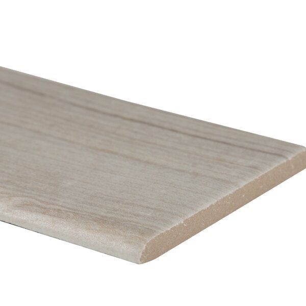 Eramosa Silver Porcelain Bullnose 3" x 18" Matte