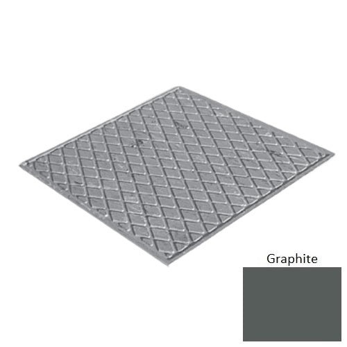 Flextones Graphite Rubber Diamond Landing Tile - Textured - 27" X 27"