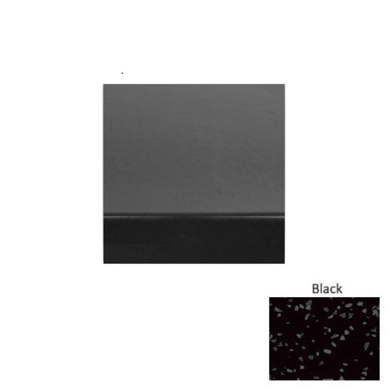 Symmetry 71 Black Light Duty Rubber (Rd) Stair Tread - Smooth