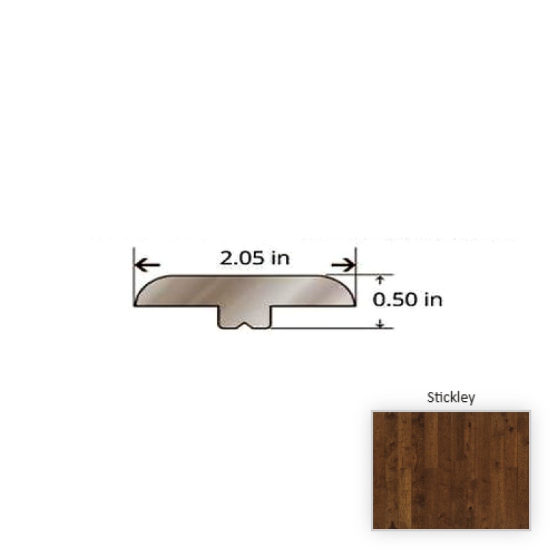 Grain And Saw Hickory Stickley Hardwood Moulding / Trim - 84.25" T Molding - Truemark Glaze Tek