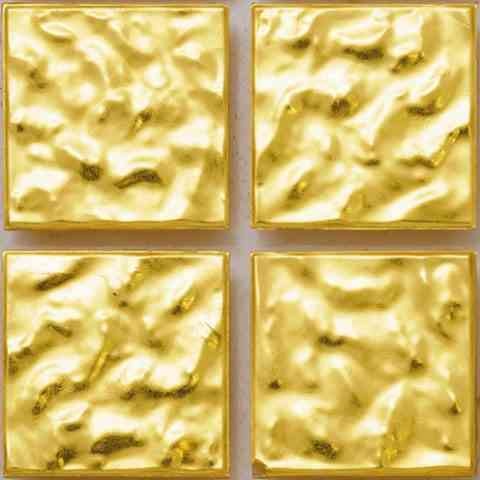 Alma Line Gold Gm Gm02 Glass Mosaic - 0.8" X 0.8" - Glossy