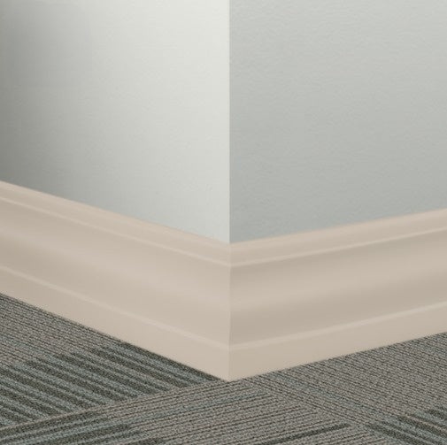 Johnsonite Castaway Rubber Millwork Contoured Wall Base - 4 1/4" X 96" X 3/8" Delinate - Millwork Contoured Wall Base