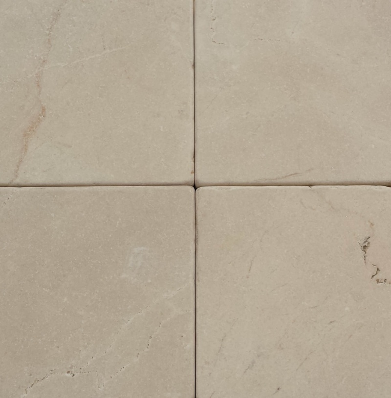 Ivory Cream Marble Tile - Tumbled