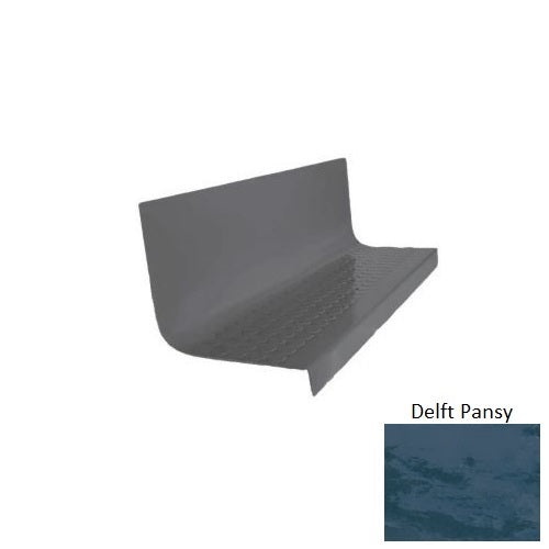 Evolving Styles Creative Elements Delft Pansy Type 1701 Distinct Designs Rubber - 20 1/2" X 72" Stair Tread - Rgt Radial Ii Raised Disc Design