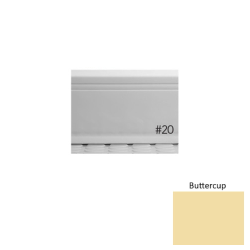 Pinnacle Plus #20 Draft Buttercup Rubber Coil Wall Base - 4" X 120 Ft