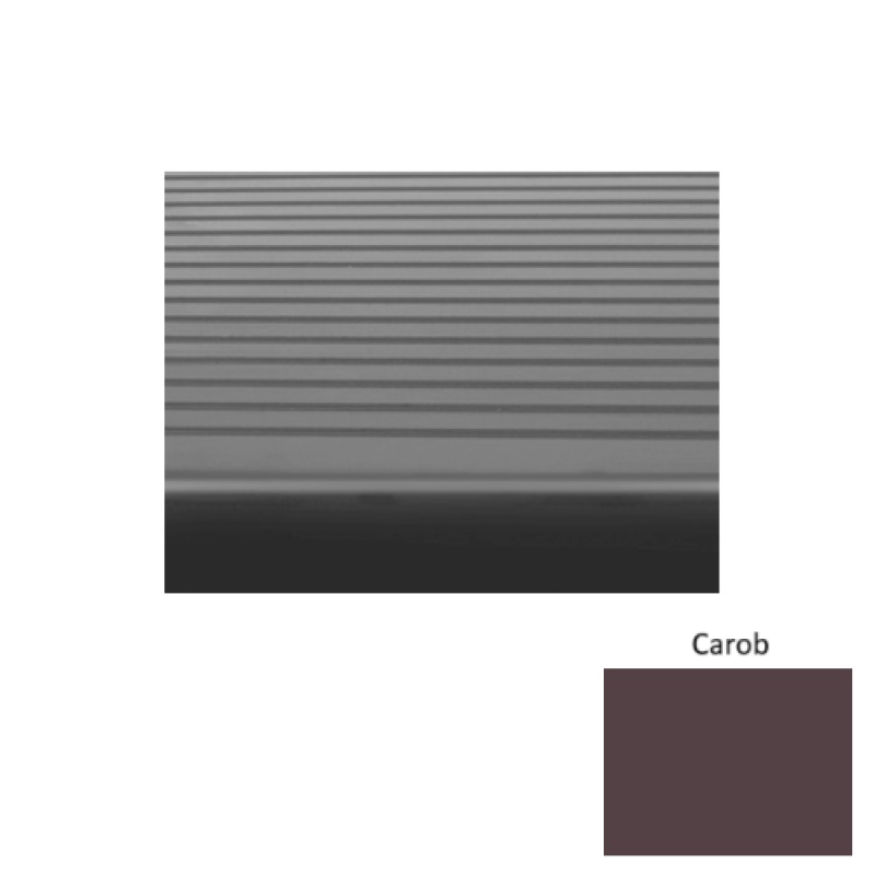 Solid 81 Carob Light Duty Rubber (Rd) Stair Tread - Ribbed