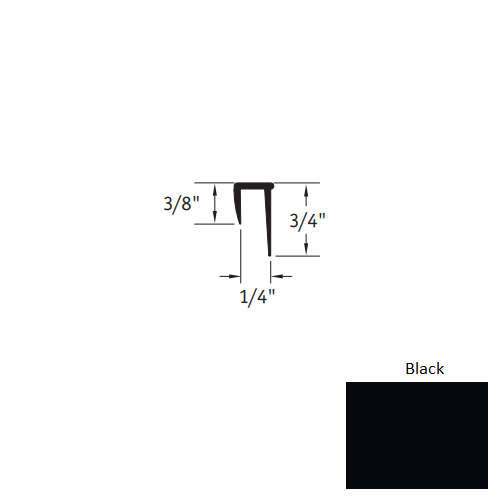 Johnsonite Black Vinyl Square Cap Cove Cap