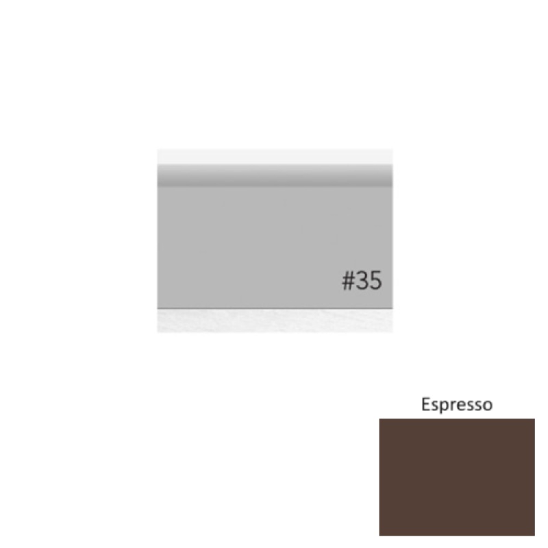 Pinnacle Plus #35 Sleek Espresso Rubber Coil Wall Base - 4 9/16" X 60 Ft