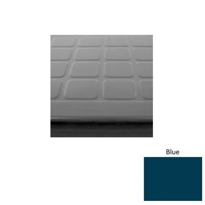 Solid Blue Raised Square Rubber Stair Tread