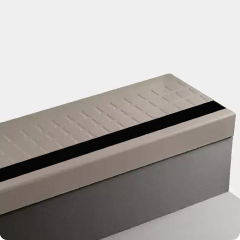 Beige Raised Square Rubber Stair Tread