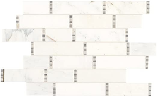 First Snow Elegance Marble Mosaic - Linear - Polished, Per Pack: 6.05 Enter Quantity In Sqft