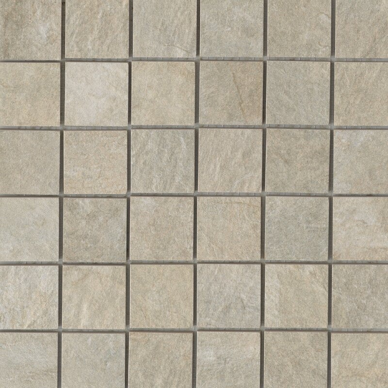 Brava Ivory Porcelain Mosaic - 2" X 2" - Matte