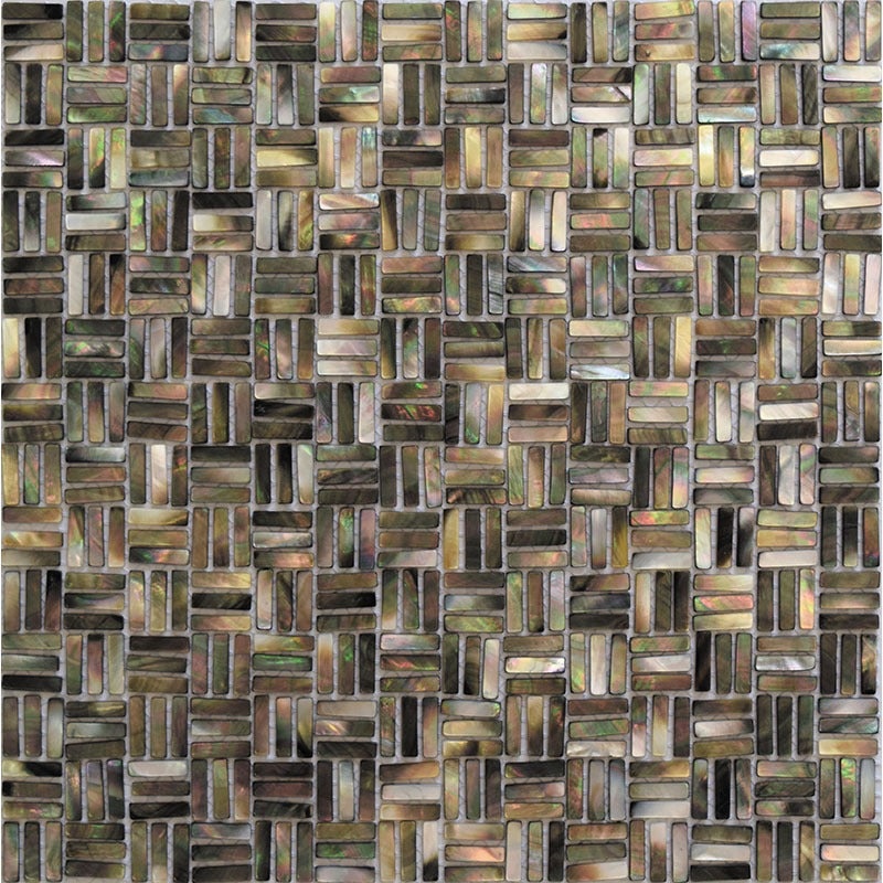 Jewels Of The Sea Spray Shell Mosaic - 0.2" X 0.8" Matchstick - Polished
