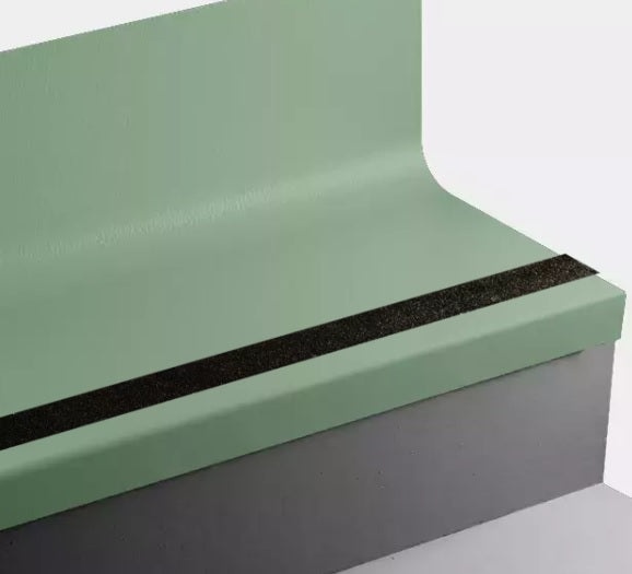 Johnsonite Grinch Hammered Rubber Stair Tread with Riser