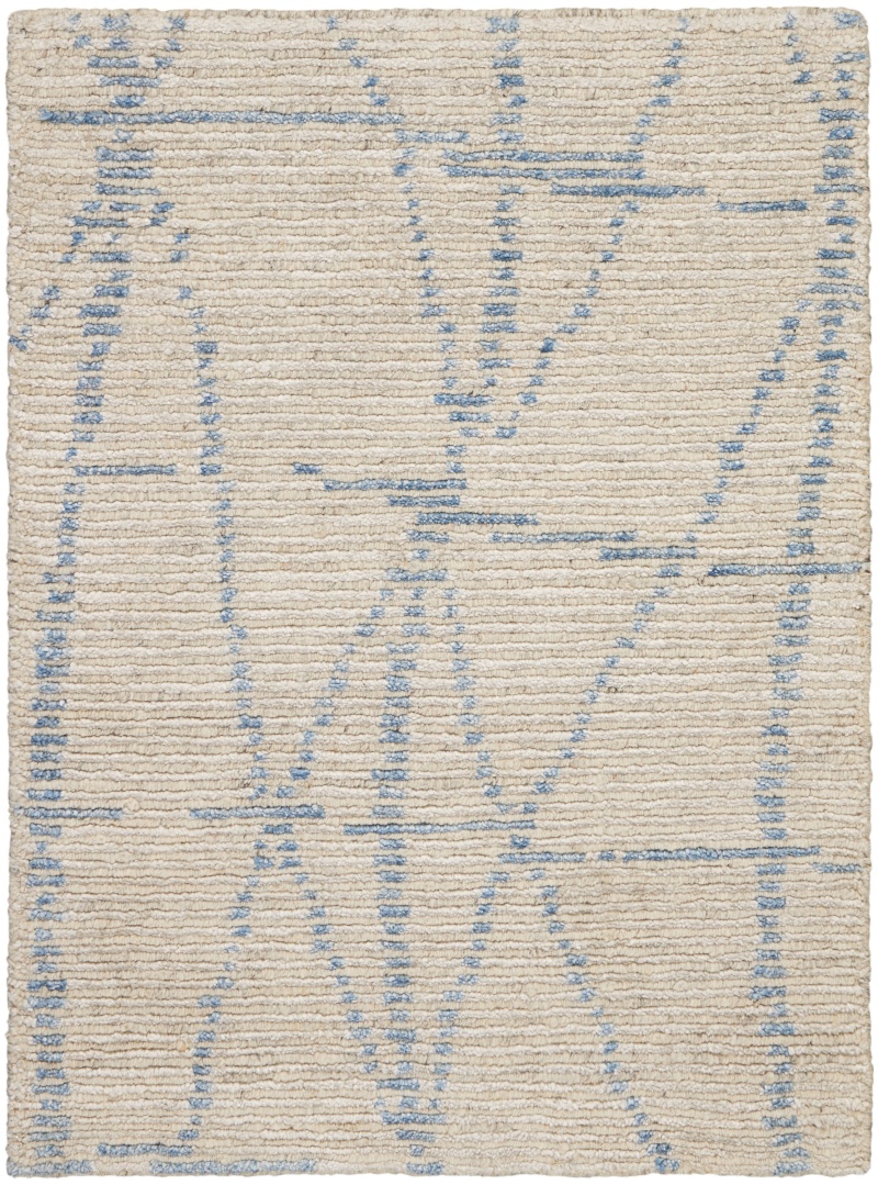 Ellora Ell02 Sky Wool Blend Scandinavian Area Rug
