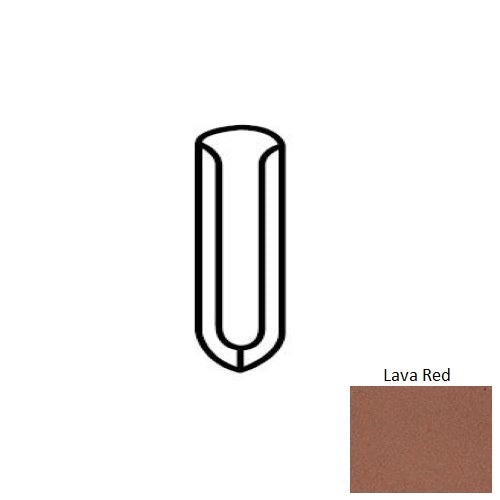 Quarry Naturals Lava Red Quarry Floor & Wall Trim - 1" X 5" Cove Base Incorner - Matte