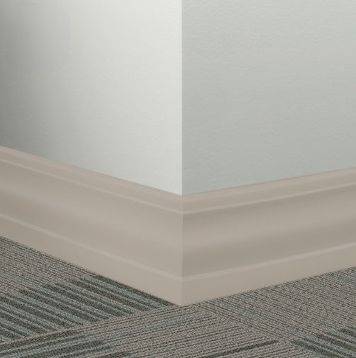 Johnsonite Cement Rubber Millwork Contoured Wall Base - 4 1/4" X 96" X 3/8" Delinate - Millwork Contoured Wall Base