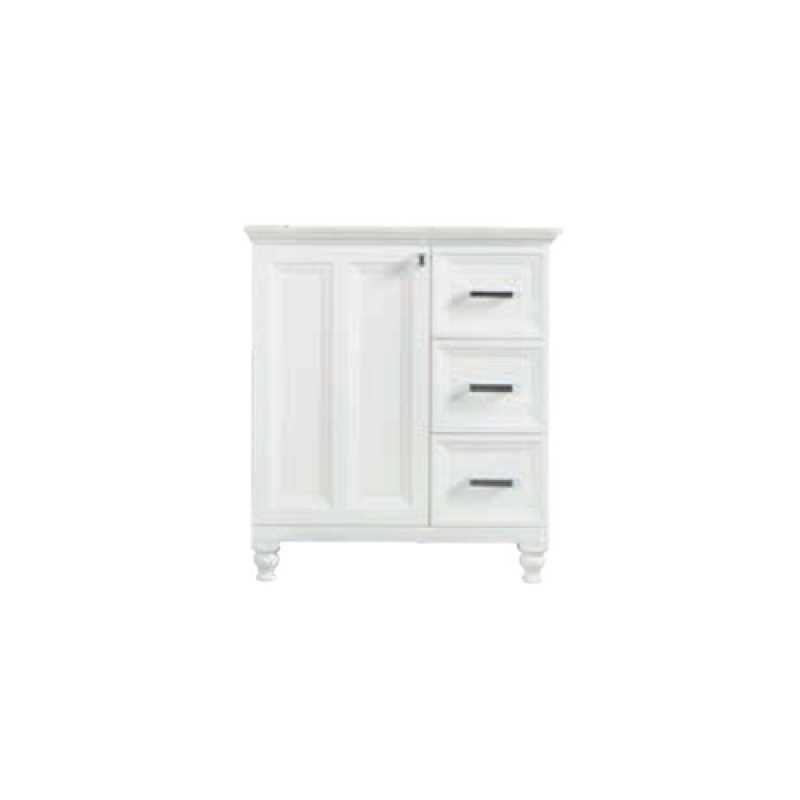 Isabel White Wood Freestanding Single Sink Bathroom Vanity