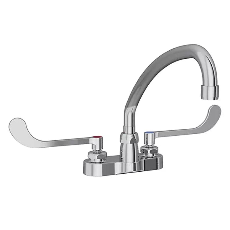 Lk406at10t6 Chrome Plated Brass Deck Mount Kitchen Faucet - Double Handle / Two Holes - Chrome Plated Brass