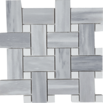 Pietra Antica Antique Stones Cirrus Dolomiti Natural Stone Mosaic - Basket Weave - Brushed
