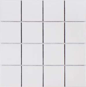 Gallery White Porcelain Mosaic - 3" X 3"