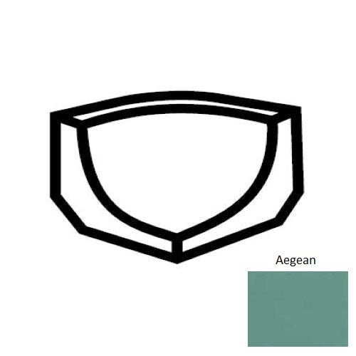 Keystones Unglazed Mosaic Aegean Porcelain Floor & Wall Trim - 1" X 1" Cove Base Incorner Round - Matte