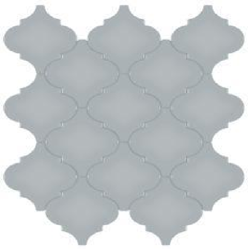 Soho Bevel Cloud Blue Ceramic Mosaic - Arabesque - Glossy