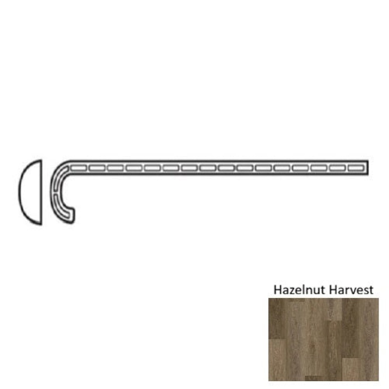 Natural Beauty Basics Old World Hazelnut Harvest Luxury Vinyl Moulding / Trim - 12.20" X 50" Stair Tread - Urethane