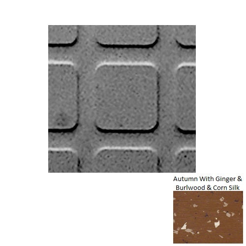 Spextones Autumn With Ginger & Burlwood & Corn Silk Sq Square 2 Rubber Distinct Designs Tile - Textured - 18" X 18"