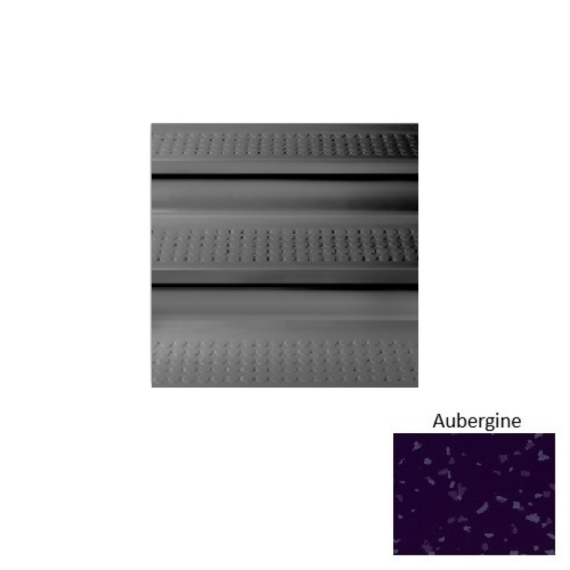 Symmetry 96 Aubergine Vantage With Riser Rubber (Sq) Stair Tread - Textured